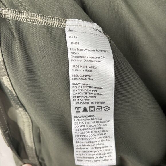 Eddie Bauer Skort Women’s Sz 16 Camo Camo Camouflage Pattern -pockets Super Nice - Picture 5 of 12